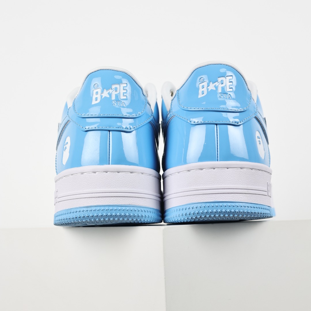 A Bathing Ape BAPE STA Patent Low Sneakers Sky Blue