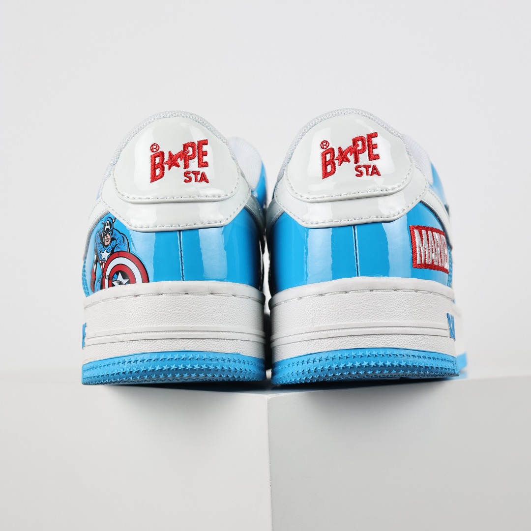 Bape BAPE STA Low Patent Sneakers Blue