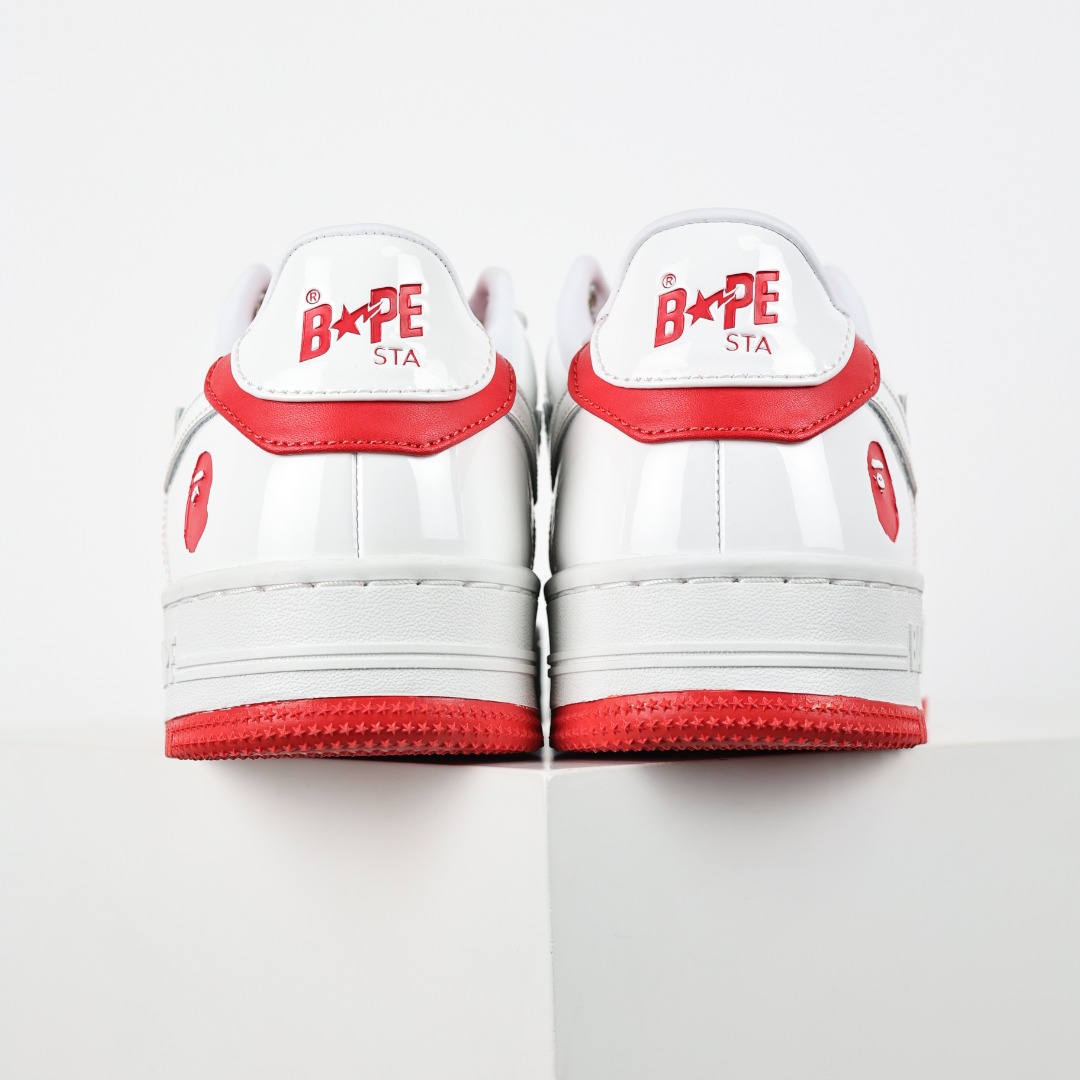A Bathing Ape BAPE STA Low Sneakers Red/White