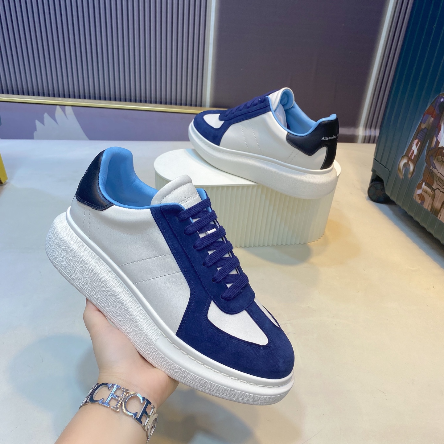 Alexander McQueen Platform Sneaker Blue/White