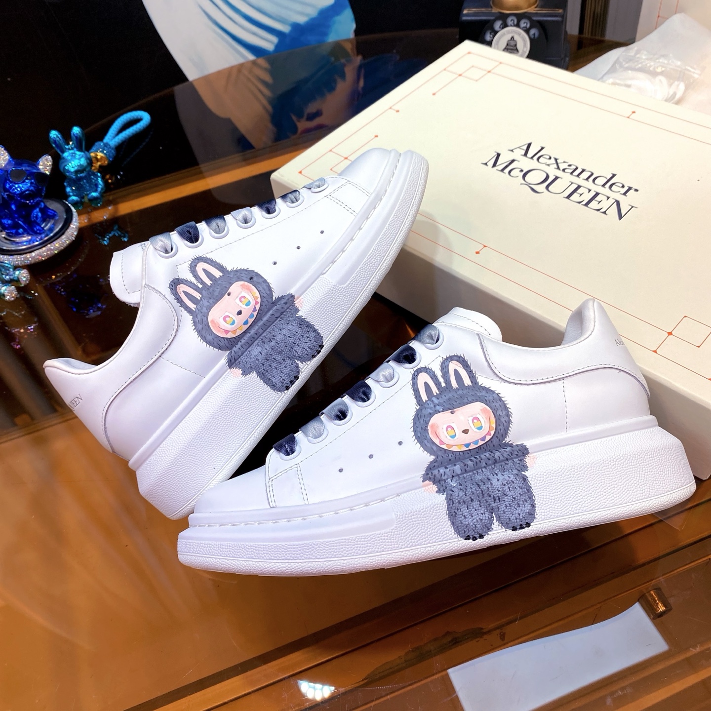 Alexander McQueen Pop Mart Bunny Sneakers White