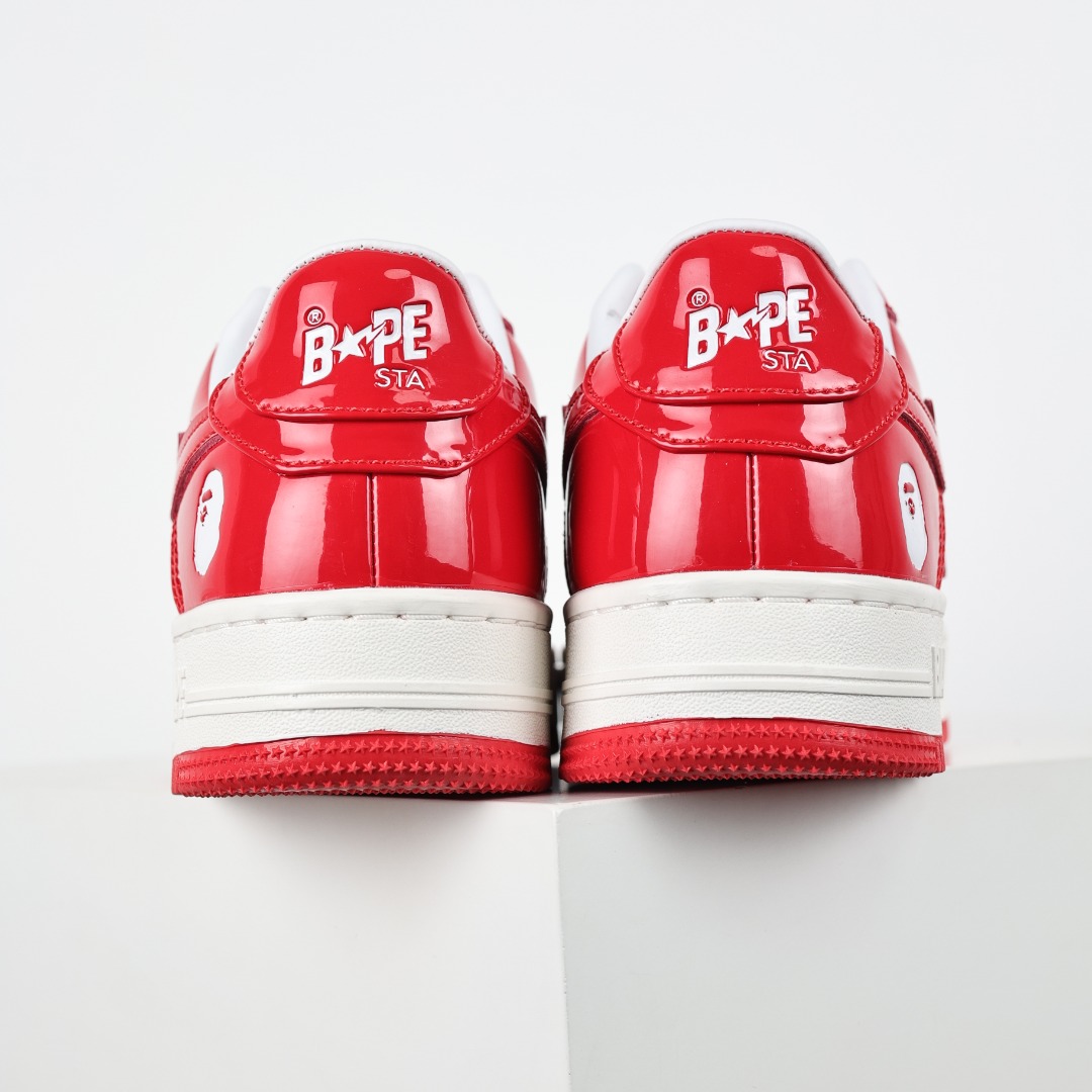 A Bathing Ape BAPE STA Low Sneakers Red/White