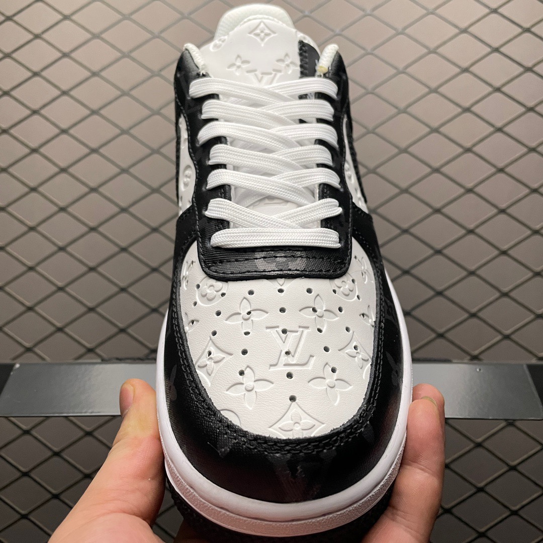LV x Nike AF1 Low Sneaker Black/White
