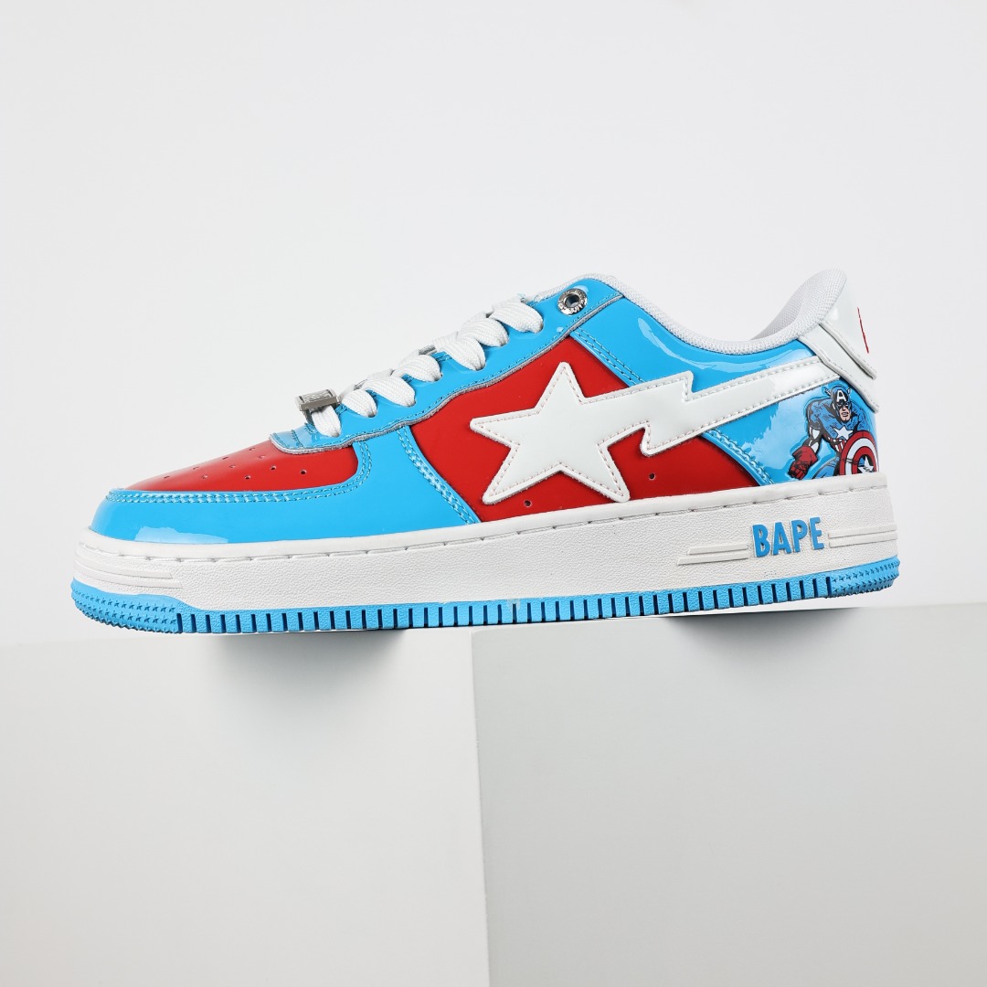 Bape BAPE STA Low Patent Sneakers Blue