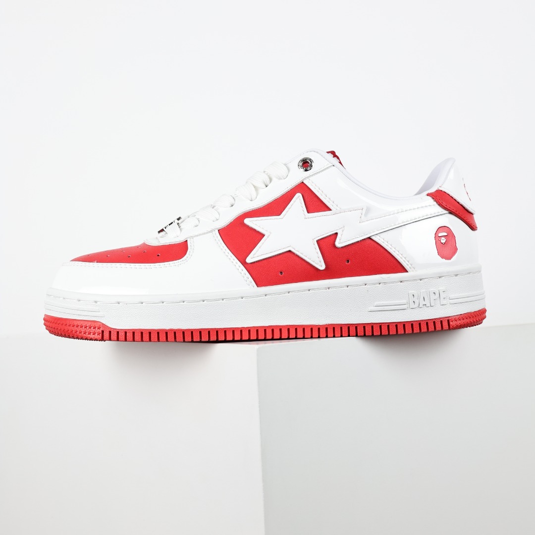 A Bathing Ape BAPE STA Low Sneakers Red/White