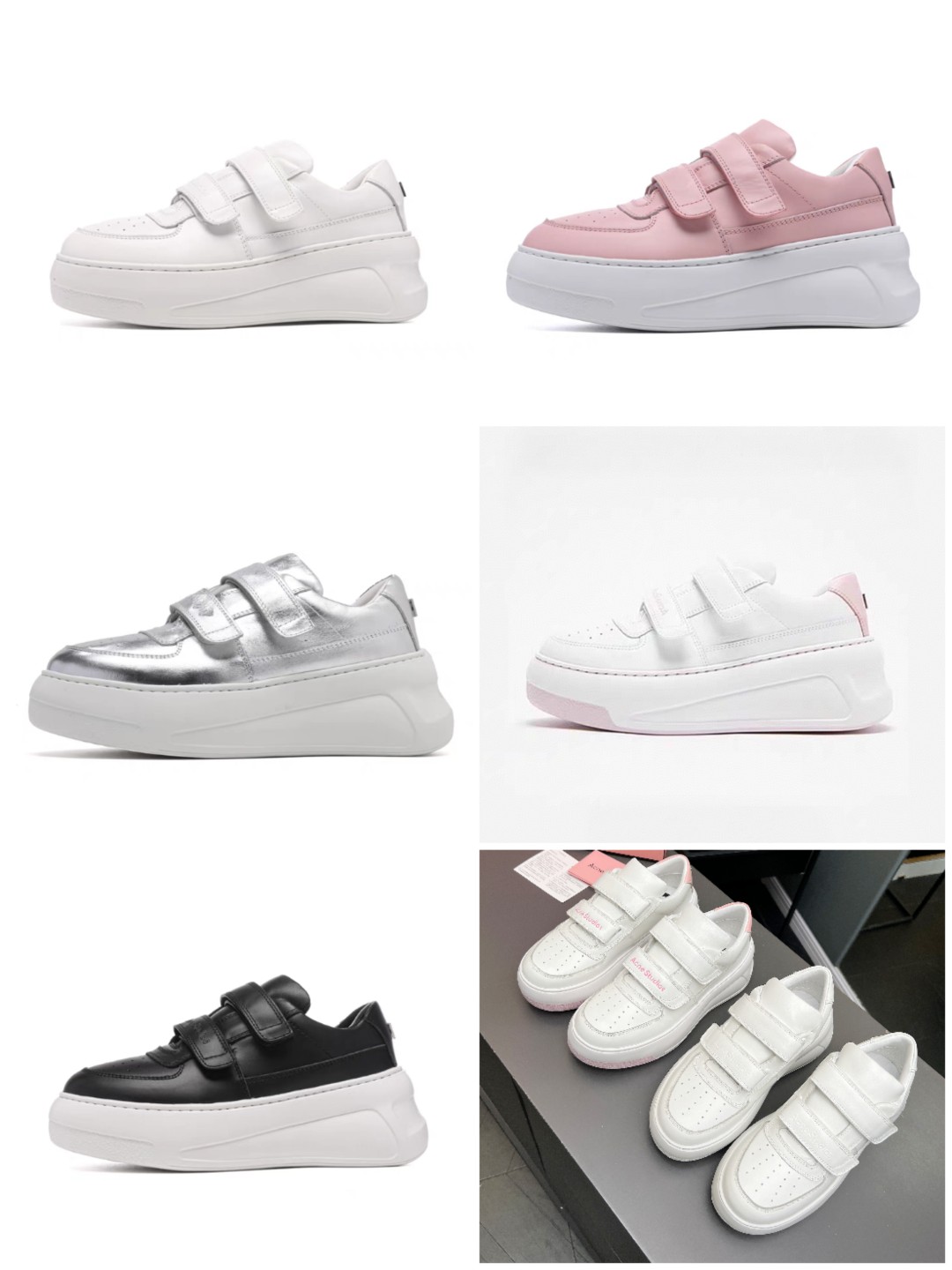 Acne Studios Velcro Platform Sneakers Black