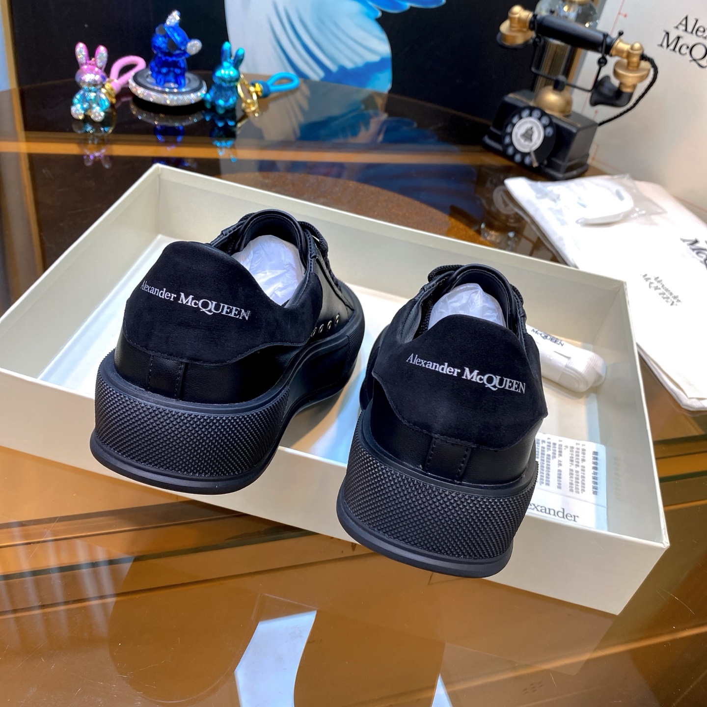 Alexander McQueen Leather Sneakers Black