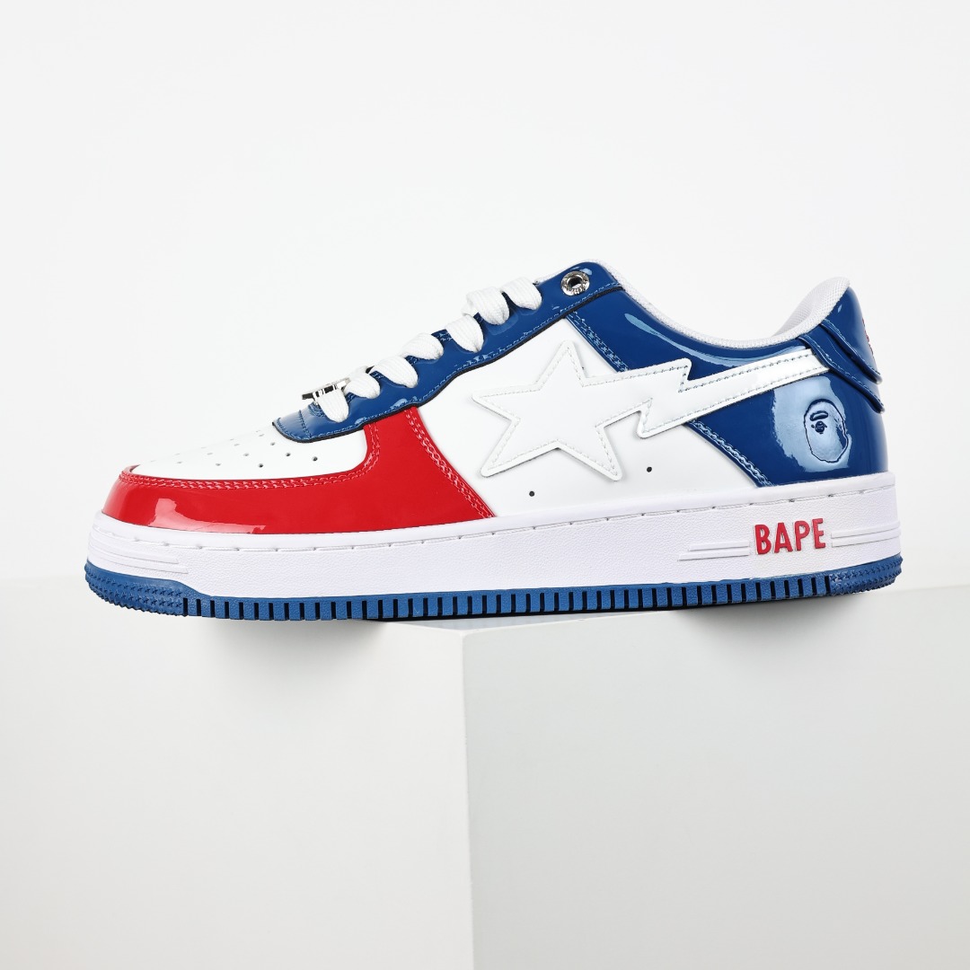 A Bathing Ape BAPE STA Low Sneakers Red/White/Blue