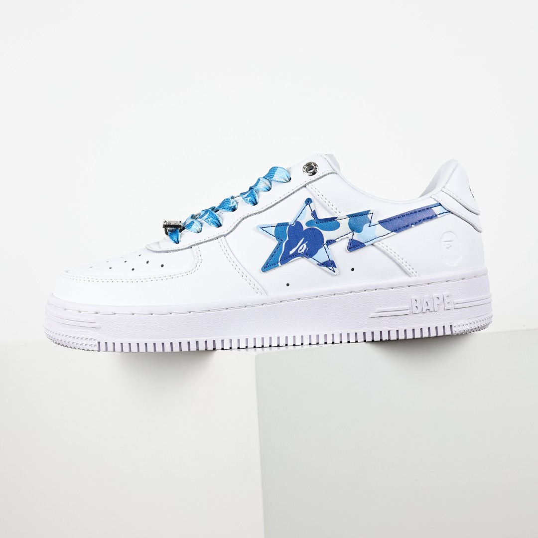 Bape Sta Star Low-Top Sneakers White/Blue