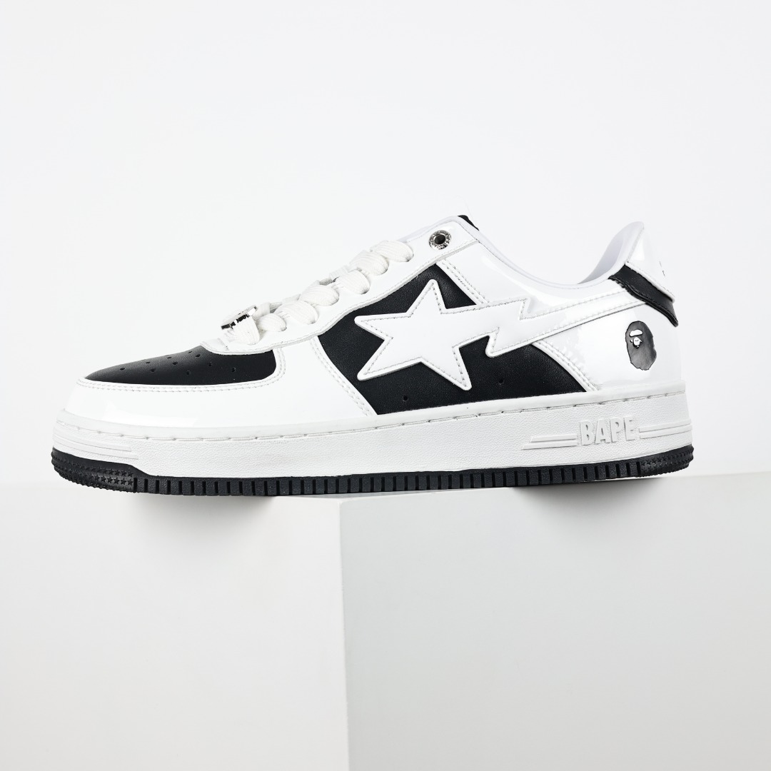 A Bathing Ape BAPE STA Low-Top Sneakers Black/White