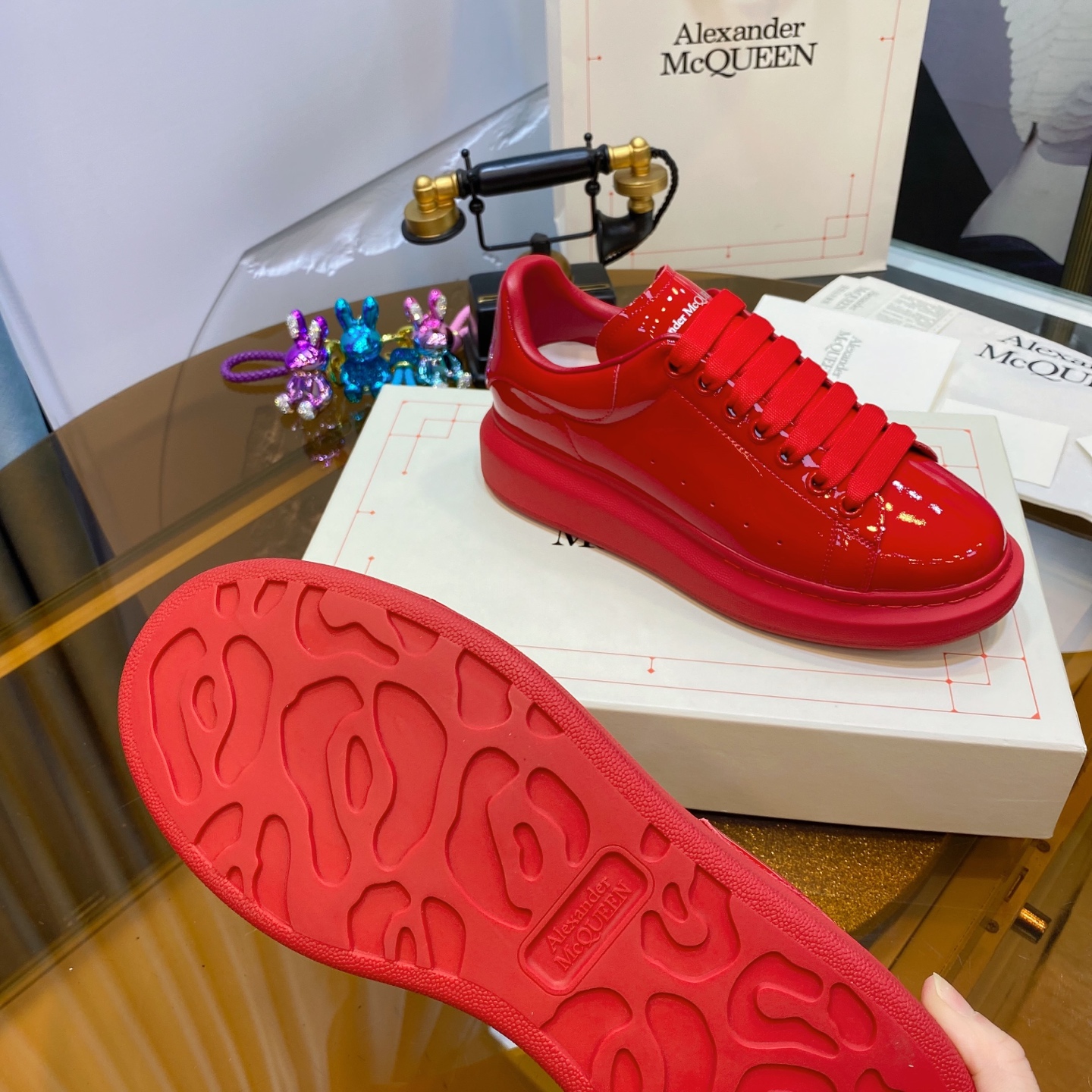 Alexander McQueen Platform Sneakers Red
